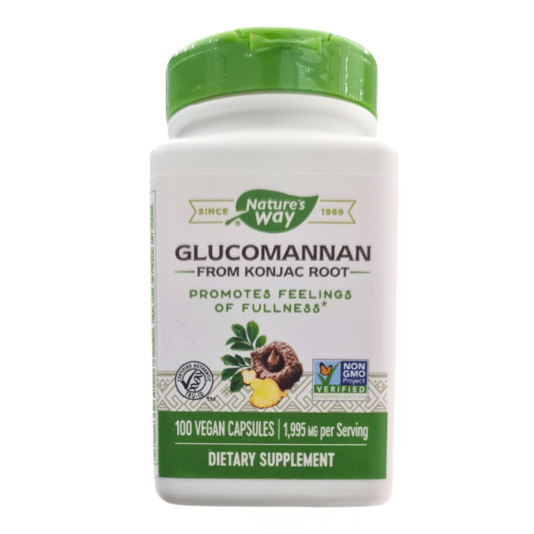 Natures Way Glucomannan Froom Konjac Root Promotes Feelings Of Fullness 100 Vegan Capsules