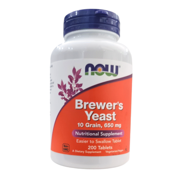 Now Brewers Yeast 10 Grain 650 mg Nutritional Supplement 200 Tablets