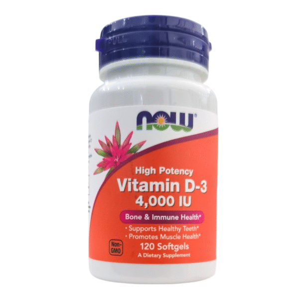 Now High Potency Vitamin D-3 4000 IU 120 Softgels