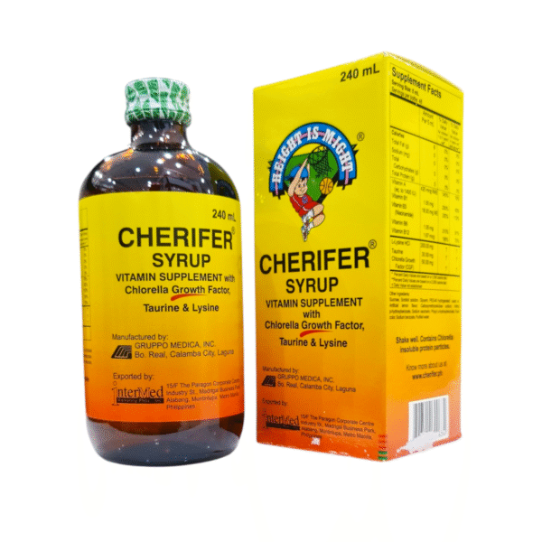 CHERIFER Syrup with Chlorella Growth Factor, Taurin & Lysine 240ml